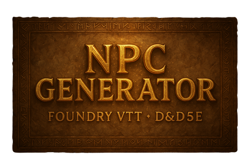 FVTT中DND5E的MOD: NPC生成器banner